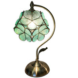 NUNET Tiffany Lamp Stained Glass Table lamp,Desk Reading Light,Decorative Flower Shaped Table Lamp,Decor Small Space Bedside Bedroom Home Office