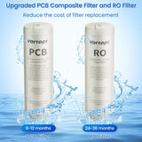 Vortopt Under-Sink & Countertop Reverse Osmosis System - 800GPD 7-Stage Tankless Design, 0.0001μm PFAS/PFOA Reduction, Tankless RO Water Purifier System for Drinking Water, 3:1 Pure-to-Drain, Upgrated Model