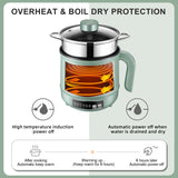 Smart Mini Hot Pot w. Timer 3 Power Level 5 Modes W. Stainless Steel Steamer Basket