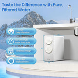 Vortopt Under-Sink & Countertop Reverse Osmosis System - 800GPD 7-Stage Tankless Design, 0.0001μm PFAS/PFOA Reduction, Tankless RO Water Purifier System for Drinking Water, 3:1 Pure-to-Drain, Upgrated Model