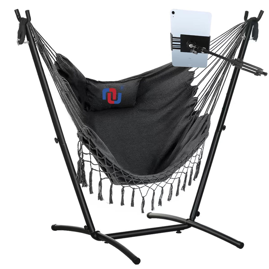 NUNET Hammock Chair with Stand Phone/Tablet Holder Included