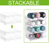 Soda Can Organizer for Refrigerator, Stackable Canned Food Pop Cans Container Can Holder Dispenser with Lid for Fridge Pantry Rack Freezer