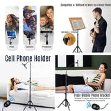 Tablet Tripod for iPad Pro Floor Stand Tripod Mount for Surface Pro Samsung Tab S9+ Holder Stand w. Remote 360° Rotating Adjustable 68" Tall for All 5.8-12.9" Phone/Tablet