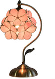 NUNET Tiffany Lamp Stained Glass Table lamp,Desk Reading Light,Decorative Flower Shaped Table Lamp,Decor Small Space Bedside Bedroom Home Office