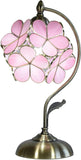NUNET Tiffany Lamp Stained Glass Table lamp,Desk Reading Light,Decorative Flower Shaped Table Lamp,Decor Small Space Bedside Bedroom Home Office