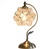 NUNET Tiffany Lamp Stained Glass Table lamp,Desk Reading Light,Decorative Flower Shaped Table Lamp,Decor Small Space Bedside Bedroom Home Office