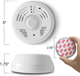 Dummy Smoke Detector 32Gb Included WiFi Motion Detection Hidden Surveillance Camera Night Vision w. 180 Days Standby Battery & Magnetic Pads Recessed Light Trim Installation Tool