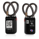 Bicycle Lock Bluetooth App Controlled Bike Lock, Motorcycle Gate Lock IP44 Splash-Proof Cycling Lock with 110db Alarm Braided Steel and Smart Lock, NuLock for E-Bike by NUNET (47 Inch Braided Steel)