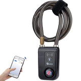 Bicycle Lock Bluetooth App Controlled Bike Lock, Motorcycle Gate Lock IP44 Splash-Proof Cycling Lock with 110db Alarm Braided Steel and Smart Lock, NuLock for E-Bike by NUNET (47 Inch Braided Steel)