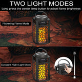 Nunet 2Pack Outdoor Bluetooth 5.1 Speakers LED Flame Speakers 10W TWS Tiki Torch Atmosphere Lantern Waterproof Wireless Portable Sound System Wall Mounts Shepherd's Hooks for Patio/Yard