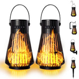 NUNET Multilink Flame Speakers 10W Outdoor Bluetooth Surround Sound System Sync Multiple Wireless Speakers Rechargeable Tiki Torch LED Lantern Decor for Patio/Yard 2 Pack