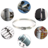 Metal Cable Zip Ties Self Locking 304 Stainless Steel Exhaust Wrap Tie w. A Diagonal Cutting Plier Home Tools, 0.2 by 18 in 20 Pcs/Set