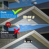 PIR Motion Detection Lights Detachable 1.5W Solar Panel 4 Heads Outdoor Security Lamp 3 Modes w. Remote NUNET 278 LEDs IP65 Waterproof 270° Wide Angle Flood Wall Lights for Garage Yard