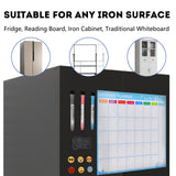 Roll over image to zoom in Magnetic Soft Whiteboard Monthly/Weekly Calendar Planner A3 Size 16"x12" w. Dry Erase Markers Eraser Emoji Faces Home Office Kitchen Flexible Magnet Paper White Dry Erase Board for Fridge Wall