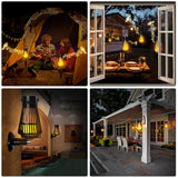 NUNET Multilink Flame Speakers 10W Outdoor Bluetooth Surround Sound System Sync Multiple Wireless Speakers Rechargeable Tiki Torch LED Lantern Decor for Patio/Yard 2 Pack