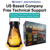 NUNET Multilink Flame Speakers 10W Outdoor Bluetooth Surround Sound System Sync Multiple Wireless Speakers Rechargeable Tiki Torch LED Lantern Decor for Patio/Yard 2 Pack