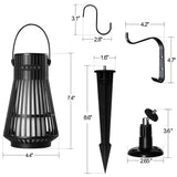 NUNET Multilink Flame Speakers 10W Outdoor Bluetooth Surround Sound System Sync Multiple Wireless Speakers Rechargeable Tiki Torch LED Lantern Decor for Patio/Yard 2 Pack