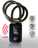 NuLock Bluetooth Braided Steel Cable Bike Lock 47" Inches (110dB Alarm with Cellphone Notification) - Nuvending.com