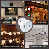 3-in-1 E26/E27 2 Spotlight Socket Splitter and 110V 2-Prong Outlet Adapter Socket Converter(Rating: 110W/1A) and Standard Medium Light Socket Extender & Adjuster (10 sets)