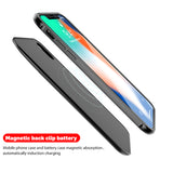 NUNET Detachable Battery Case for iPhone Xs/X /XR /XS MAX Nucharger Portable Rechargeable Magnetic Qi Wireless Charger Pack Full Cover, Black