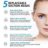 Electric Blackhead Remover Vacuum, Blackhead Remover Tool, 5-Speed Adjustment and 5 Suction Head with Beauty Lamp Treatment for Facial Skin (Pink)