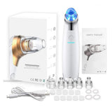 Electric Blackhead Remover Vacuum, Blackhead Remover Tool, 5-Speed Adjustment and 5 Suction Head with Beauty Lamp Treatment for Facial Skin (Pink)