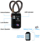 Bicycle Lock Bluetooth App Controlled Bike Lock, Motorcycle Gate Lock IP44 Splash-Proof Cycling Lock with 110db Alarm Braided Steel and Smart Lock, NuLock for E-Bike by NUNET (47 Inch Braided Steel)