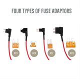 15 ft Mini Micro USB Hardwire Kit 11.6-12.2V Programmable Cutoff Voltage Battery Drain Protection for Dash Cam/Car DVR/GPS, w. Mini(ACS)/LP Mini(ACN)/ATO(ATC or ACU)/Micro2(ACZ) Fuse Cable
