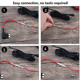 15ft Micro USB & Mini USB Dash Cam &Type-C Hardwire Kit w. Mini(ACS)/LP Mini(ACN)/ATO(ATC or ACU)/Micro2(ACZ) Fuse, Micro to Mini/USB-C Port Adapters & 11.9V Real Battery Drain Protection