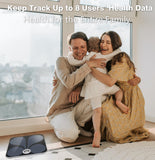 Nunet Bluetooth Smart Body Weight Scale Low Profile Tempered Glass Digital Bathroom BMI Tracking 400lb Capacity High Precision Wireless Health Monitor w. APP