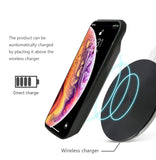 NUNET Nucharger Battery Case for i6P/6sP/7P/8P 7200 mAh Slim Wireless Charger Case Rechargeable Extended Charging Case Full Cover for iPhone Series, Black