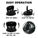 Strong Glass Suction Cup 5" Diameter Base ABS + Aluminum Dent Puller Windows Mounting Kits for NuCam WR, Gopro or DSLR Cameras w. 360° Camera Rotation Ball Head & Carabiner Rope Tightener
