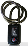 NuLock Bluetooth Braided Steel Cable Bike Lock 47" Inches (110dB Alarm with Cellphone Notification) - Nuvending.com