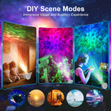 Smart Star Projector Galaxy Light, Bluetooth Speaker & APP/Voice Control, WiFi Night Light Compatible with Alexa & Google Home, for Bedroom, Kids, Adults, Parties, Gaming Room Decor (Films Included)