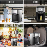 Portable Ice Maker Water Cooler Dispenser 3-in-1, Countertop Model with Built-in Ice Maker, Includes 10 Ft Water Inlet Hose, Produces 44 lbs of Ice Daily, 4lb Ice Storage (Ice Maker w. Water Line)