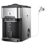 Portable Ice Maker Water Cooler Dispenser 3-in-1, Countertop Model with Built-in Ice Maker, Includes 10 Ft Water Inlet Hose, Produces 44 lbs of Ice Daily, 4lb Ice Storage (Ice Maker w. Water Line)