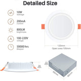 LED Recessed Ceiling Lighting 4 Inch Smart WiFi Chage Color Temperature White/Warm/Cold White Ultra-Thin Recessed Light Dimmable Outdoor Downlight 10W 1000LM High Brightness Works w. Alexa