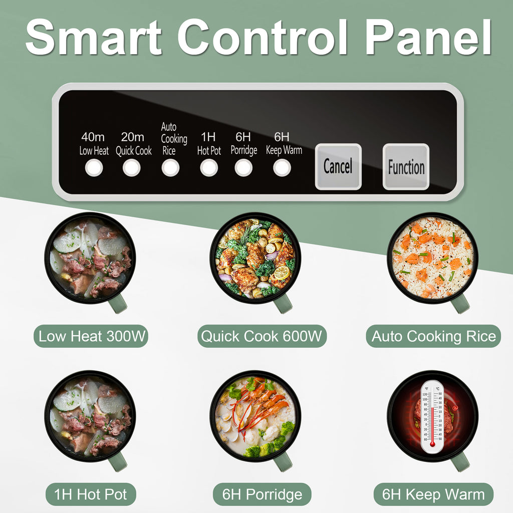 Smart Mini Hot Pot w. Timer 3 Power Level 5 Modes W. Stainless Steel S