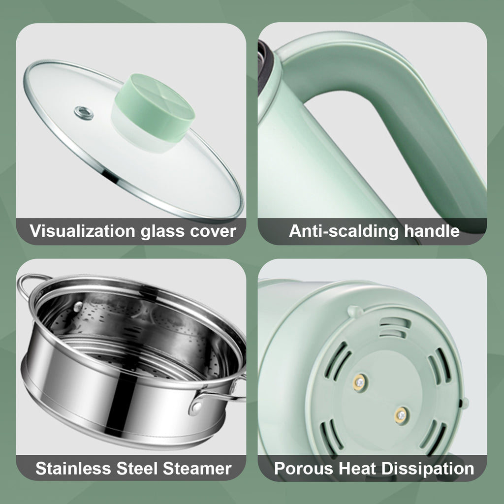 Smart Mini Hot Pot w. Timer 3 Power Level 5 Modes W. Stainless Steel S