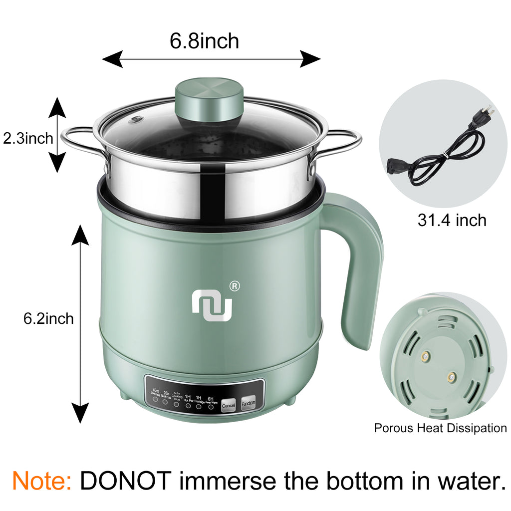 Smart Mini Hot Pot w. Timer 3 Power Level 5 Modes W. Stainless Steel S