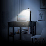 NUNET Double Head LED Desk Lamp, 10W Dimmable Piano Stand Light with Dual Swing Arms, USB Charging Ports, Battery Powered Cordless Table Lamp for Upright Piano, Music Stand, Camping, Home & Office