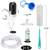 Portable Ice Maker Water Cooler Dispenser 3-in-1, Countertop Model with Built-in Ice Maker, Includes 10 Ft Water Inlet Hose, Produces 44 lbs of Ice Daily, 4lb Ice Storage (Ice Maker w. Water Line)