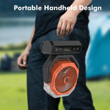 Personal Misting Fan Portable - Long Runtime Camping Fan with 360mL Water Tank, RGB Color Changing Lights, USB Charger Output & Hanging Hook | Indoor Outdoor Cooling for Patio, Tent, Garden, Bedroom
