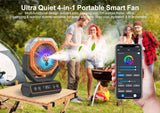 Personal Misting Fan Portable - Long Runtime Camping Fan with 360mL Water Tank, RGB Color Changing Lights, USB Charger Output & Hanging Hook | Indoor Outdoor Cooling for Patio, Tent, Garden, Bedroom