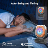 Personal Misting Fan Portable - Long Runtime Camping Fan with 360mL Water Tank, RGB Color Changing Lights, USB Charger Output & Hanging Hook | Indoor Outdoor Cooling for Patio, Tent, Garden, Bedroom