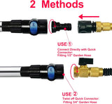 Ultimate RV/Truck Wash Brush Kit – 68" Adjustable Aluminum Pole with Flow-Thru Hose Attachment, Soft Bristles w. Replaceable Chenille Mop Squeegee, Reinforced Connectors – Safe for Car/Truck/RV/SUV - Nuvending.com
