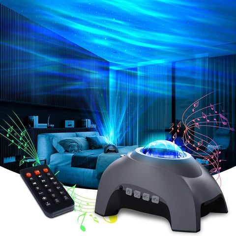 Galaxy Projector Star Projector Surroundscape with Remote Control,Bluetooth Music Speaker,Voice Control & Timer,14-Colors Aurora Night Light for Baby Kids Bedroom/Party/Festival/Gift