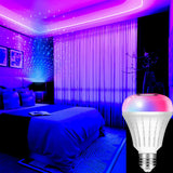 NUNET Smart LED Floor Lamp with Shelves AC Outlets USB Ports Charging Station & Galaxy Star Bulb Projector Color Changing App Voice Controlled Light w. 3 Level Shelves for Bedroom Living Room