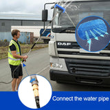 Ultimate RV/Truck Wash Brush Kit – 68" Adjustable Aluminum Pole with Flow-Thru Hose Attachment, Soft Bristles w. Replaceable Chenille Mop Squeegee, Reinforced Connectors – Safe for Car/Truck/RV/SUV - Nuvending.com