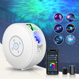 Smart Star Projector Galaxy Light, Bluetooth Speaker & APP/Voice Control, WiFi Night Light Compatible with Alexa & Google Home, for Bedroom, Kids, Adults, Parties, Gaming Room Decor (Films Included)
